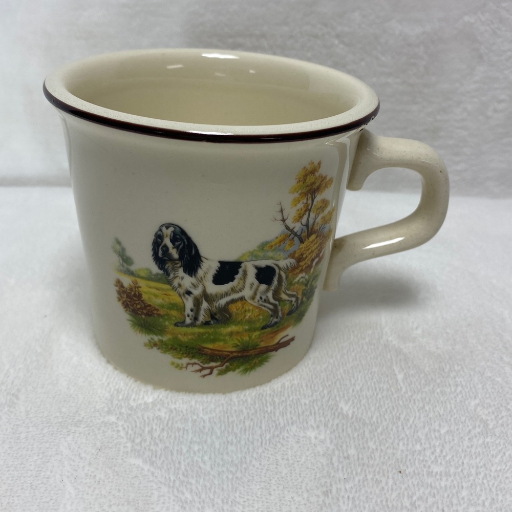 VTG Taylor International USA Springer Spaniel‎ Dog Mug Coffee Cup Hunting Dog